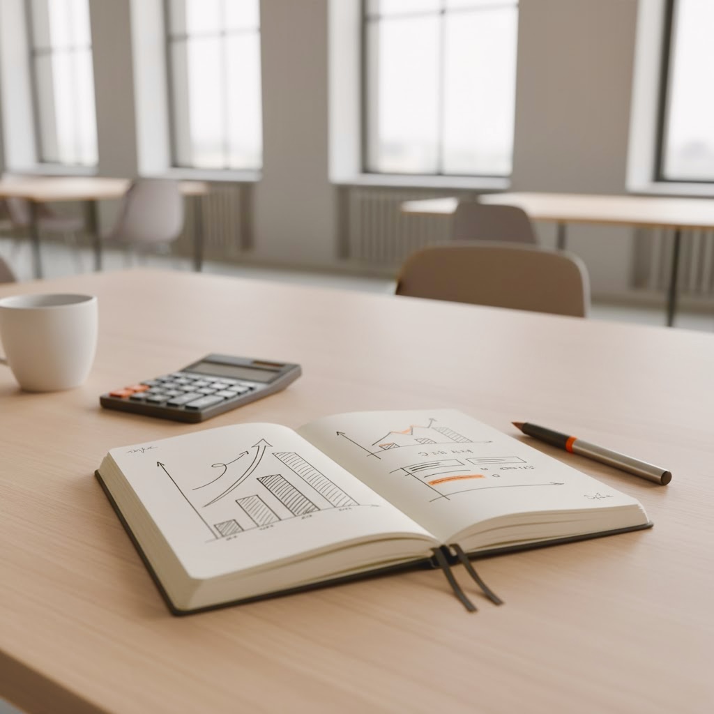 Arbeitsplatz mit Dashboard und Vorlagen - Decision-OS Tools im Einsatz