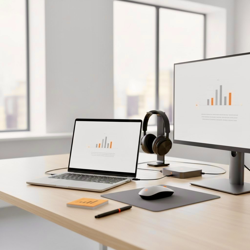 Symbolische Ansicht: mehrere Tools unten, eine klare Governance-Schicht darüber